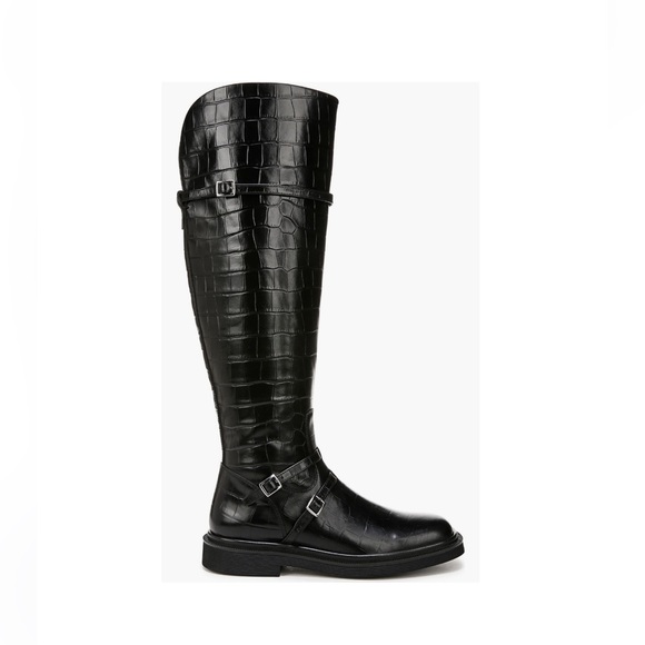 SARTO By Franco Sarto Ainsley Knee High Boot Black Croc Print Women’s Size 8 - Picture 5 of 15